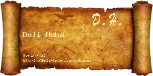 Deli Huba névjegykártya